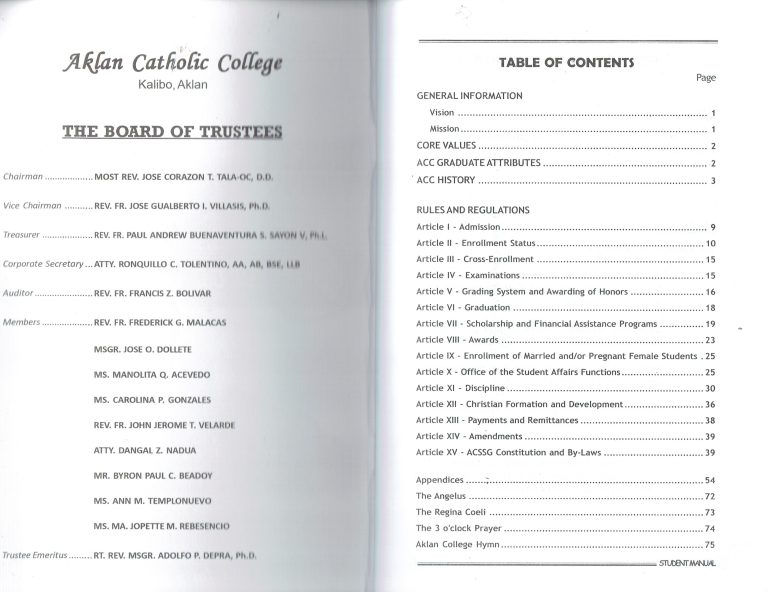 Inside Cover & Table of Contents100322
